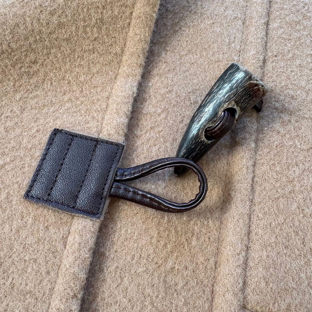 極美　バーバリーズ　ノバチェック　フーテッドコート　ダッフル　カシミヤ L