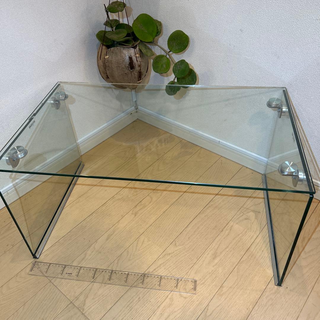 フランフランFrancfranc全面強化ガラス製センターテーブルお洒落インテリア