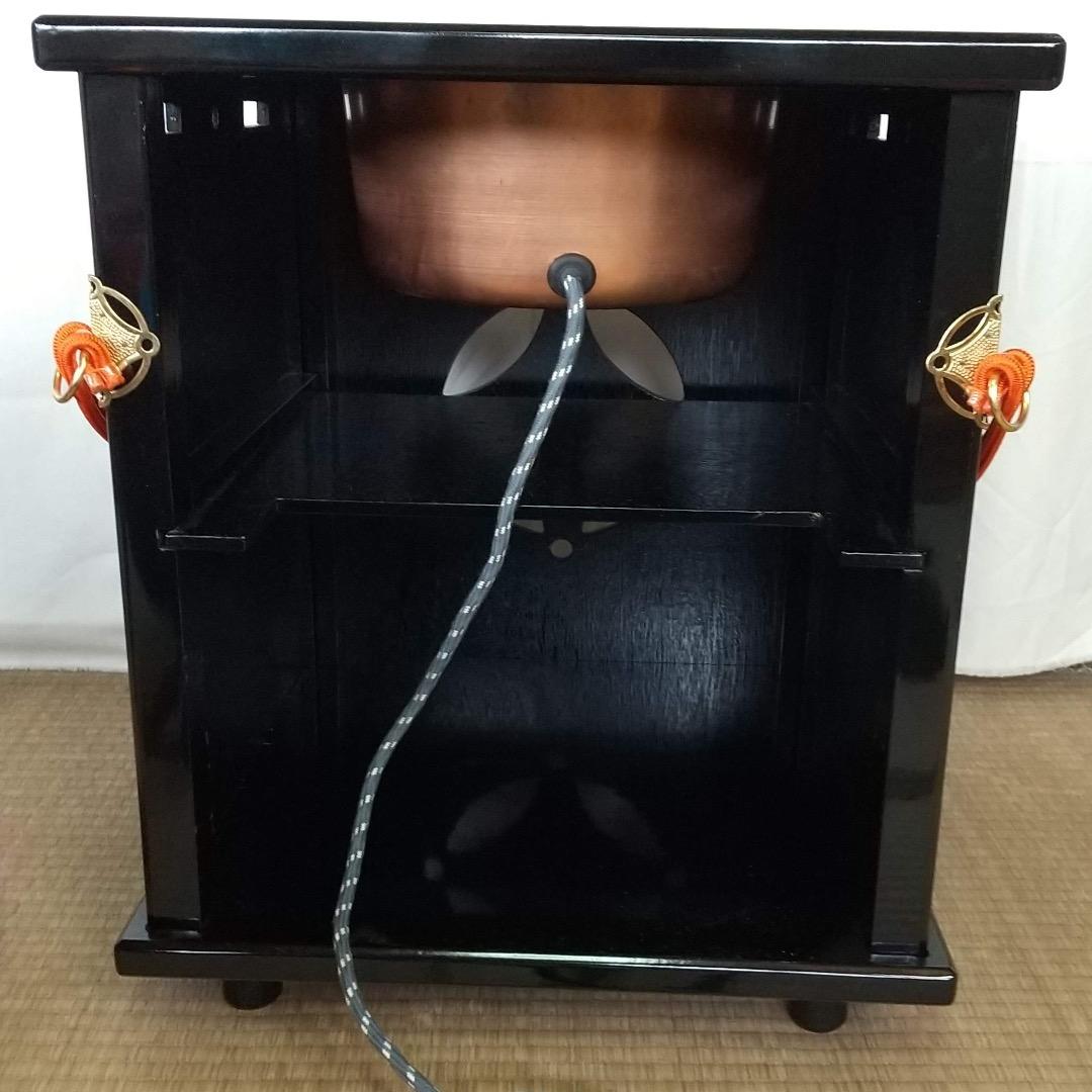 茶道具 御園棚 立礼棚 裏千家 淡々斎好写 丸炉 電熱器 畳み椅子×2脚