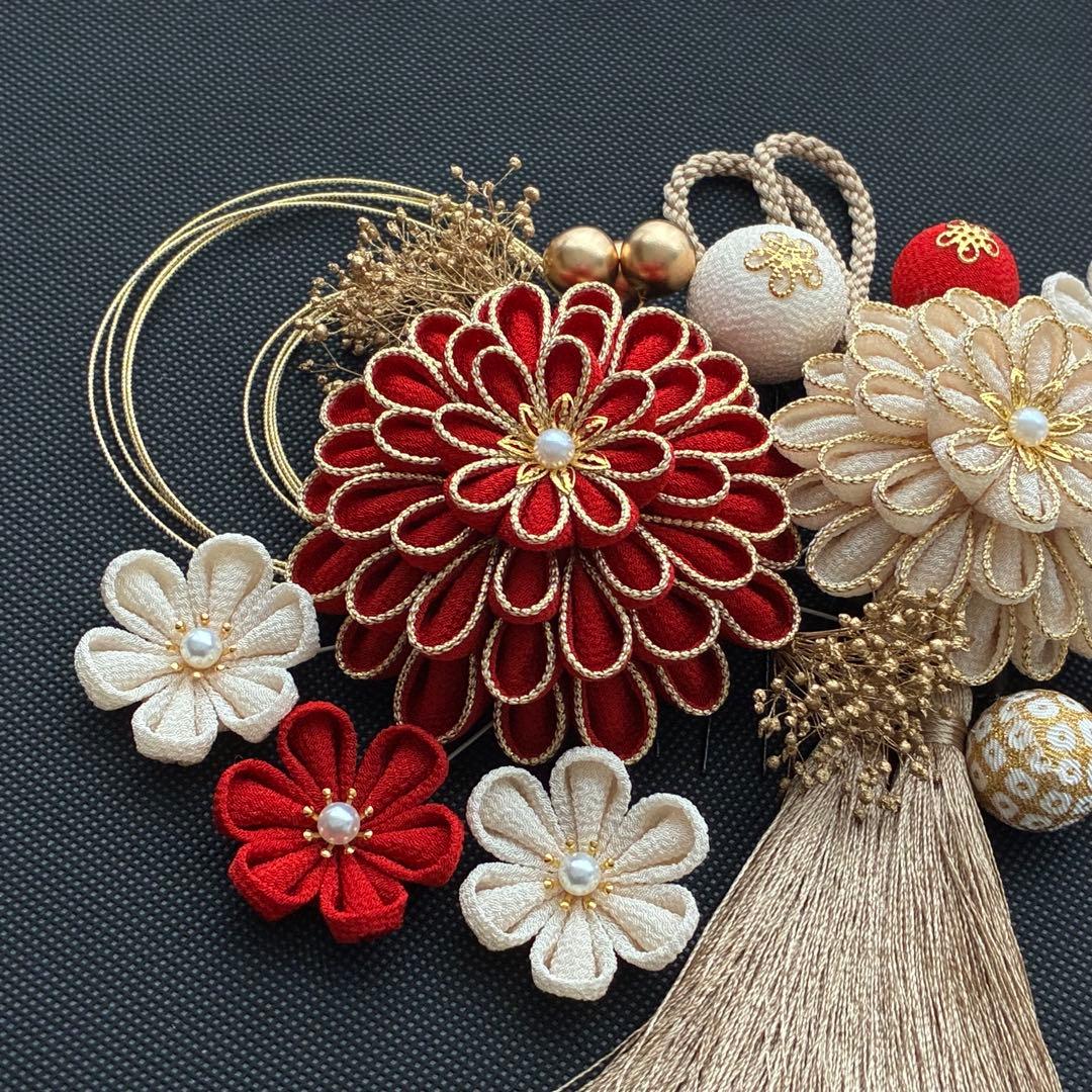 つまみ細工髪飾り つまみ細工 髪飾り 和装髪飾り 成人式 卒業式 結婚式 七五三