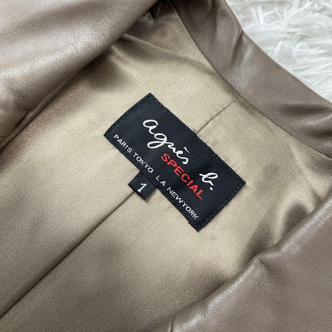 ☆高級☆アニエス・ベースペシャル　フランス製ヴィンテージ　羊革　レザーコート