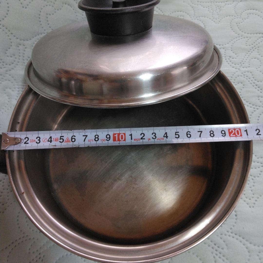 無水調理鍋=オーブン機能　ステンレス鍋・蒸し器ドーム型蓋の7点セット