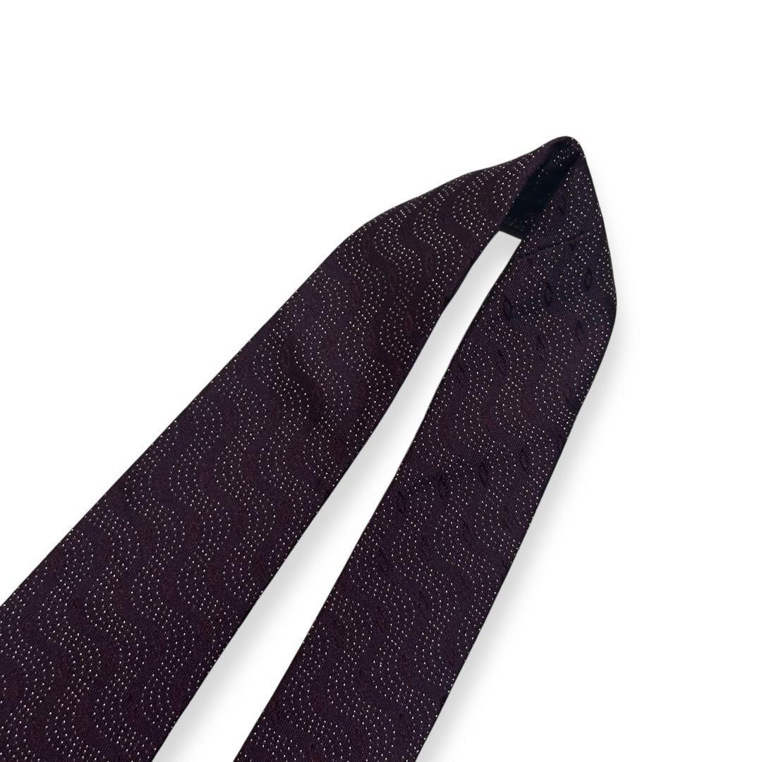 美品✨GUCCI ネクタイ　グッチ　ボルドー　ワインレッド　ジャガード