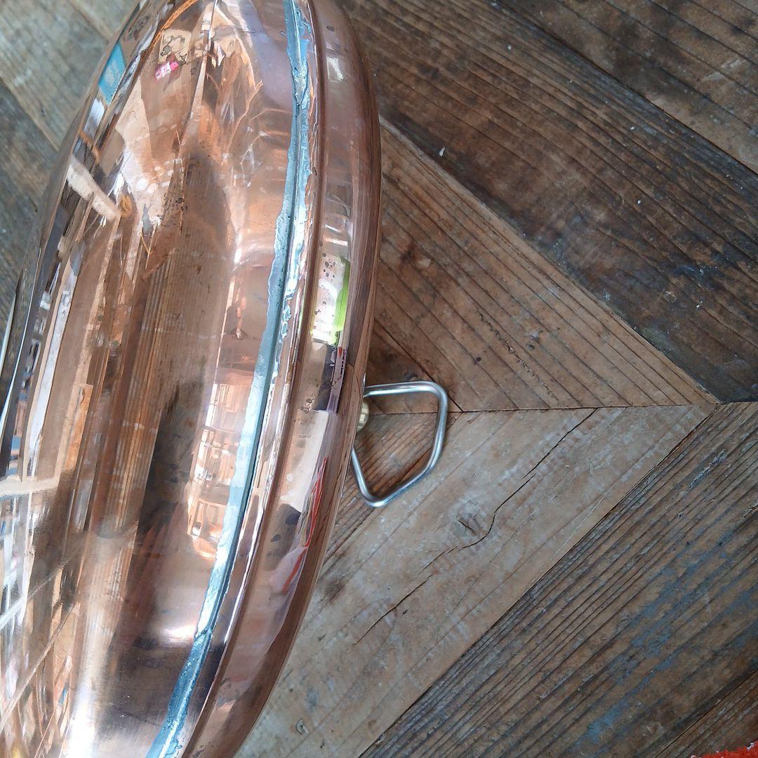 ドイツ製銅製楕円形湯タンポ袋付き