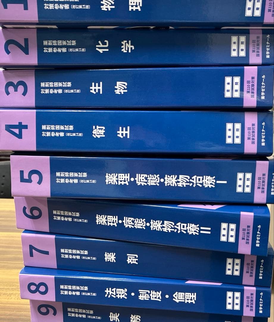 薬ゼミ　青本・青問　薬剤師国家試験110回　　9冊セット 未裁断　未使用