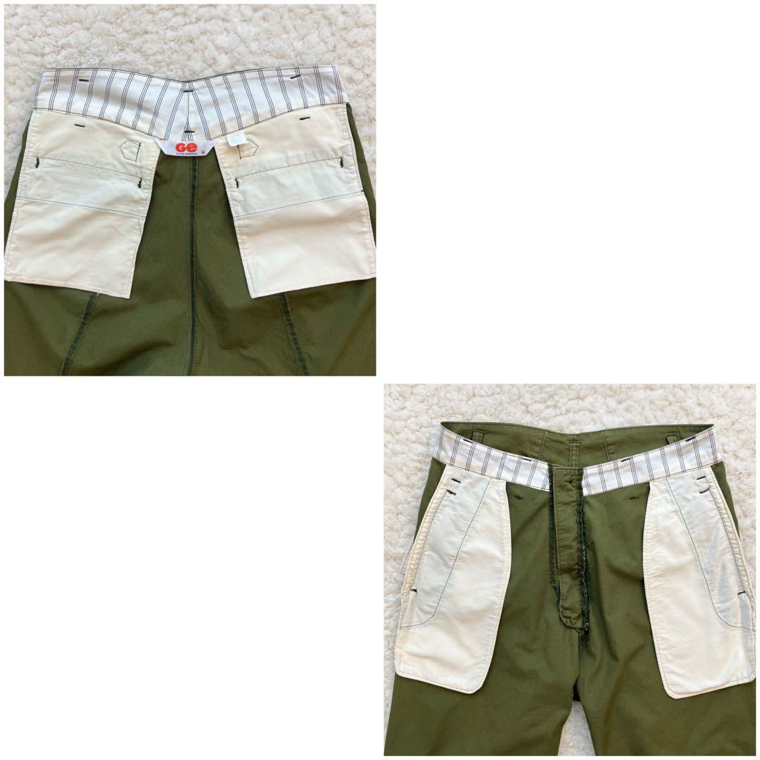 美品 90s初期 GOODENOUGH 立体裁断シンチバックパンツ M 裏原