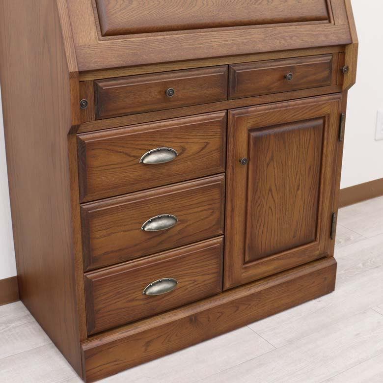 ライティングデスク 幅80cm ナラ材 日本製 旭 北海道 机