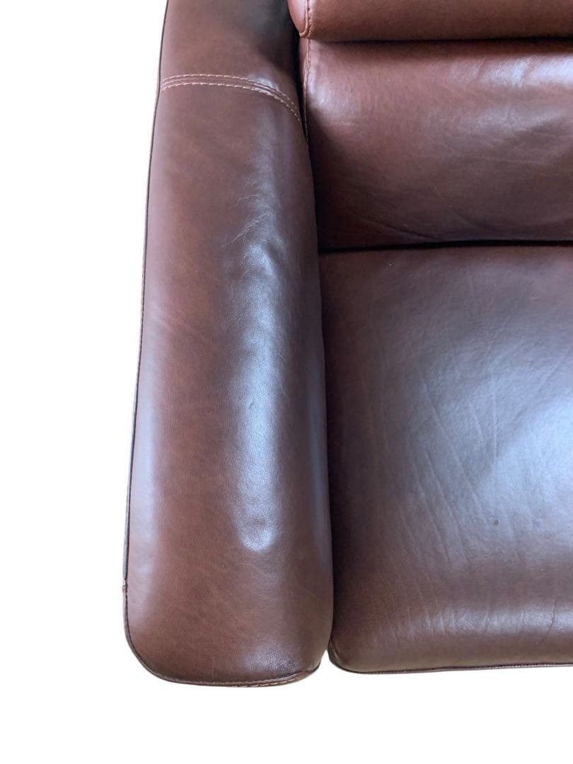 ニトリ Nビリーバ2 電動リクライニングソファ2人掛け本革ブラウン 大阪限定