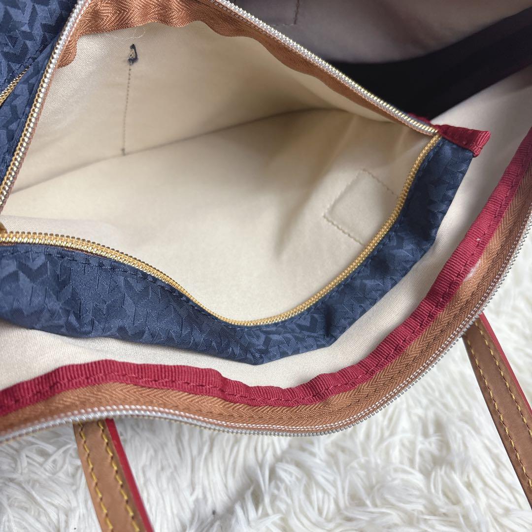 ま*う様 美品✨ロベルタピエリ トートバッグ タタミ ヌメ革 ネイビー ビジネス