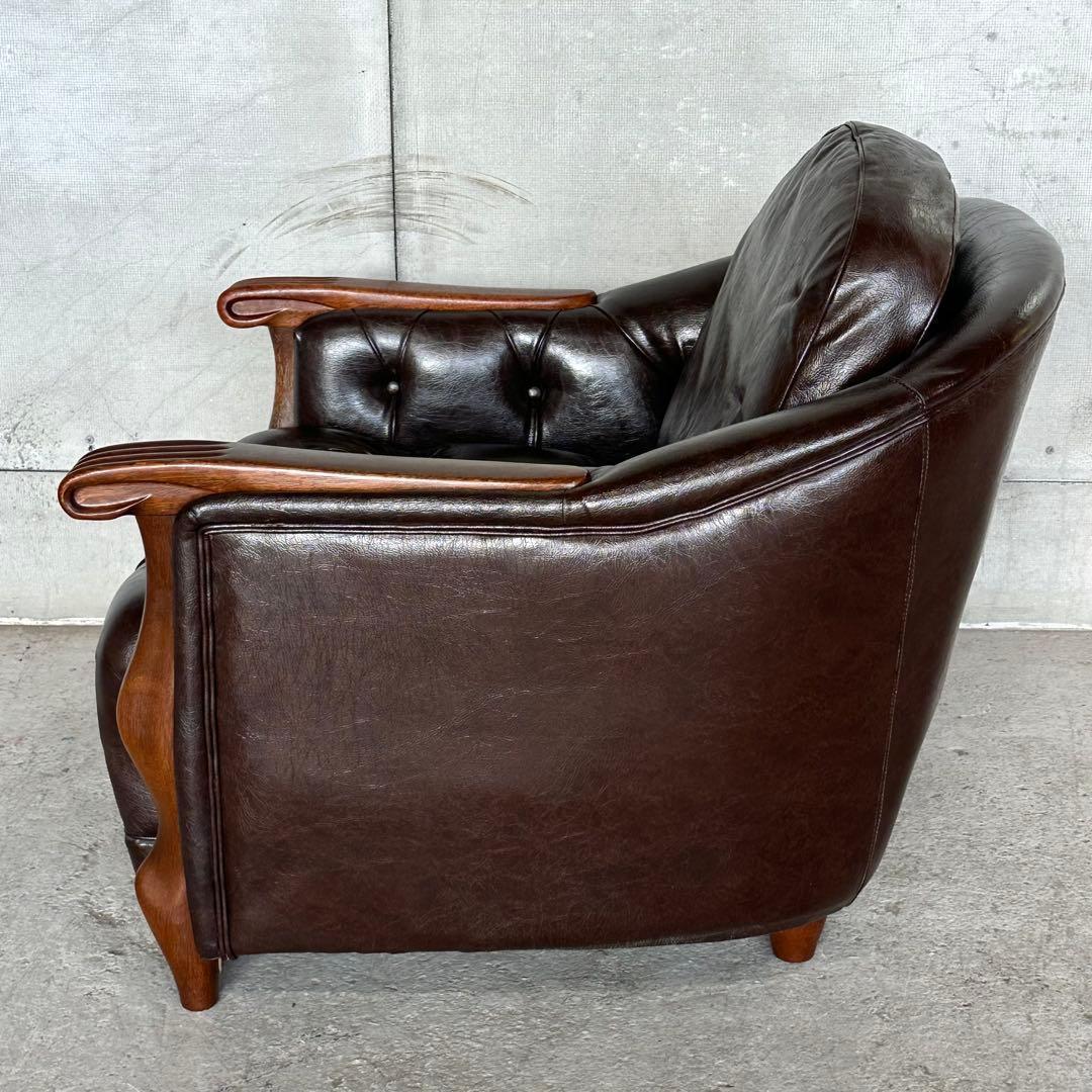 マルニ木工 ベルサイユ 本革シングルソファ Mスムース