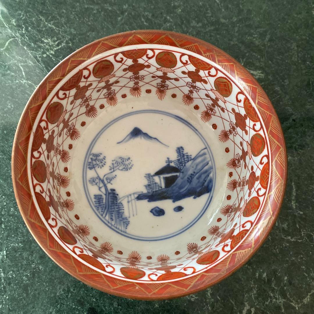 赤絵　瓔珞鉢　九谷　骨董品