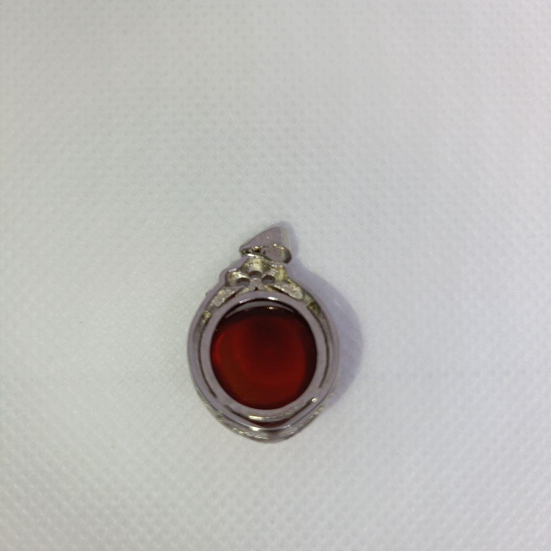 赤い色の琥珀 シルバー925