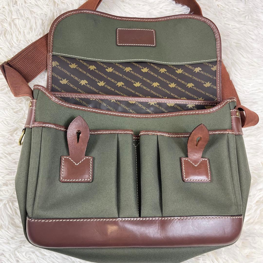 【美品】HUNTING WORLD サファリトゥデイ メッセンジャーバッグ