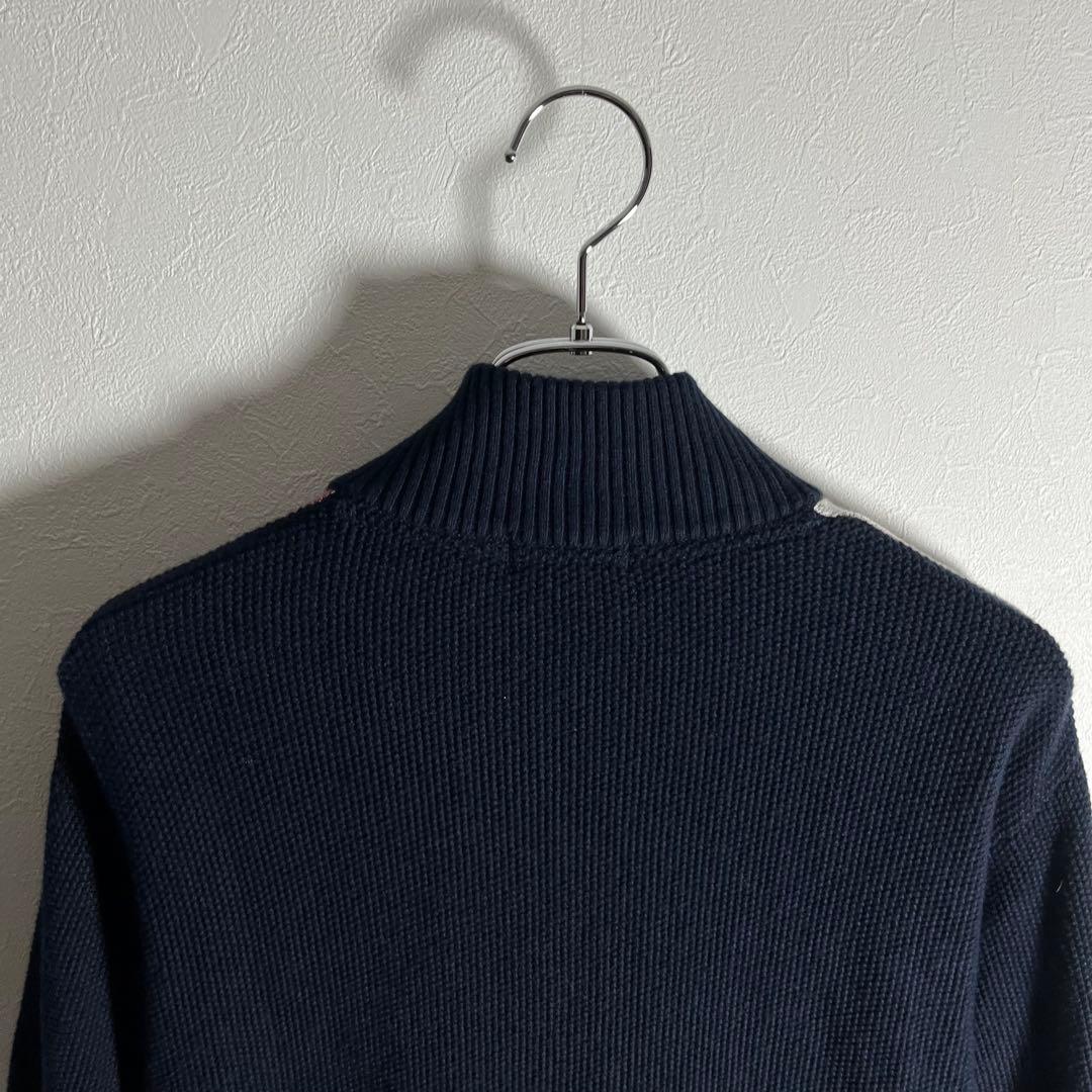 【美品】ブラックレーベルクレストブリッジ パネルチェックハイネックカーディガンM