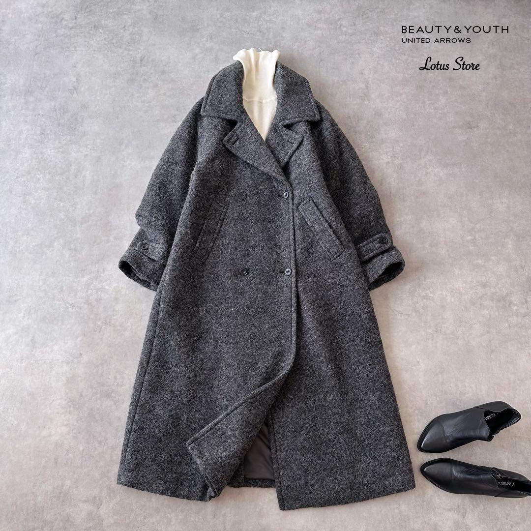 美品グリーンレーベルリラクシング ジェネラルロングコート