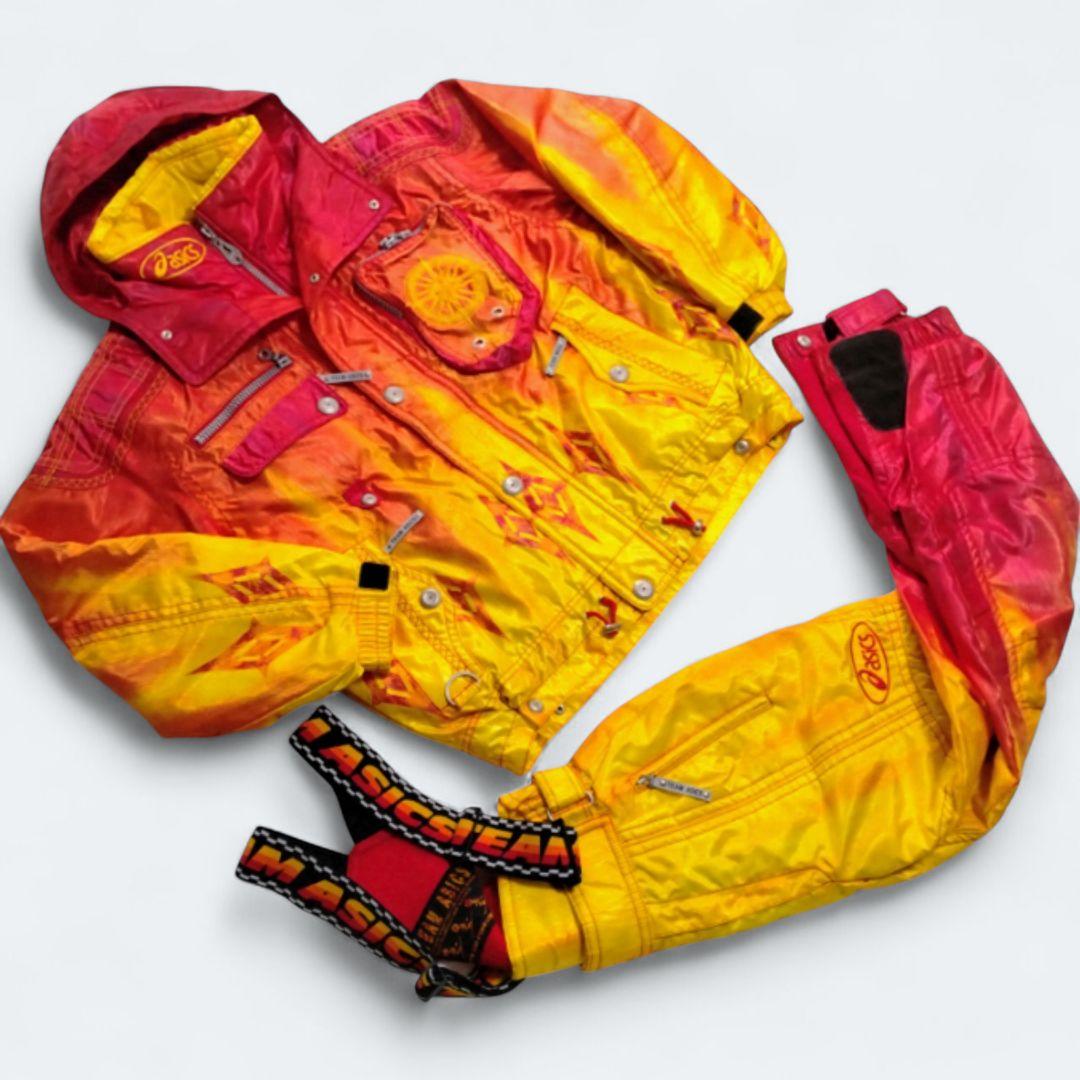 【セットアップ 日本製】アシックス スノボウェア スキーウェア 上下セット