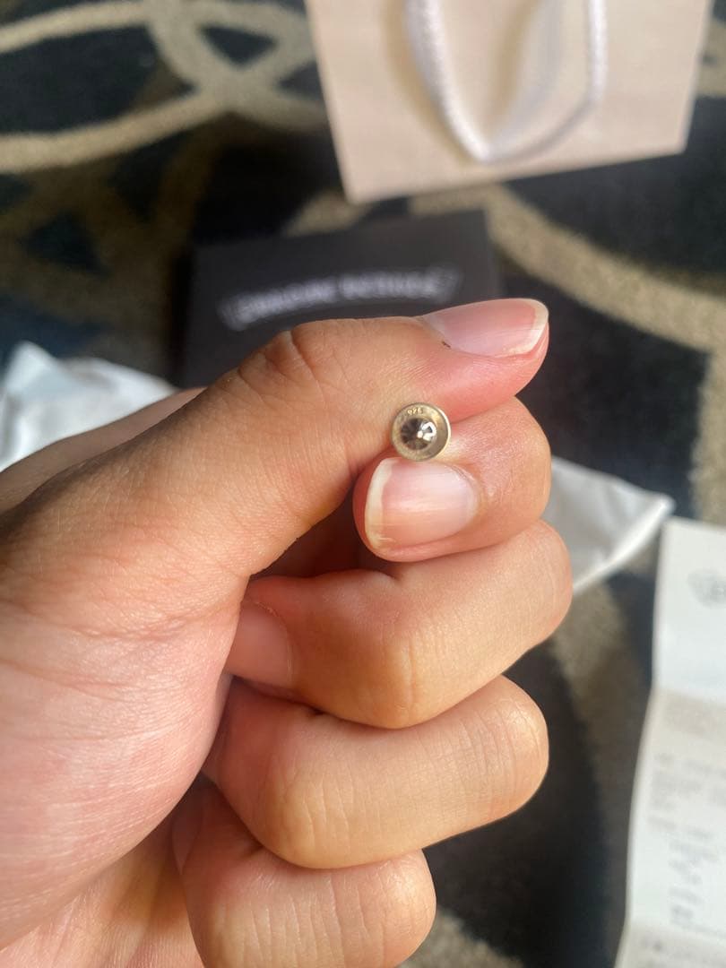 ChromeHearts クロムハーツ クロスボール　ミニスタッド ピアス