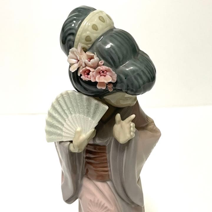 リヤドロ LLADRO 芸者 菊花扇子 日本人形 陶器人形