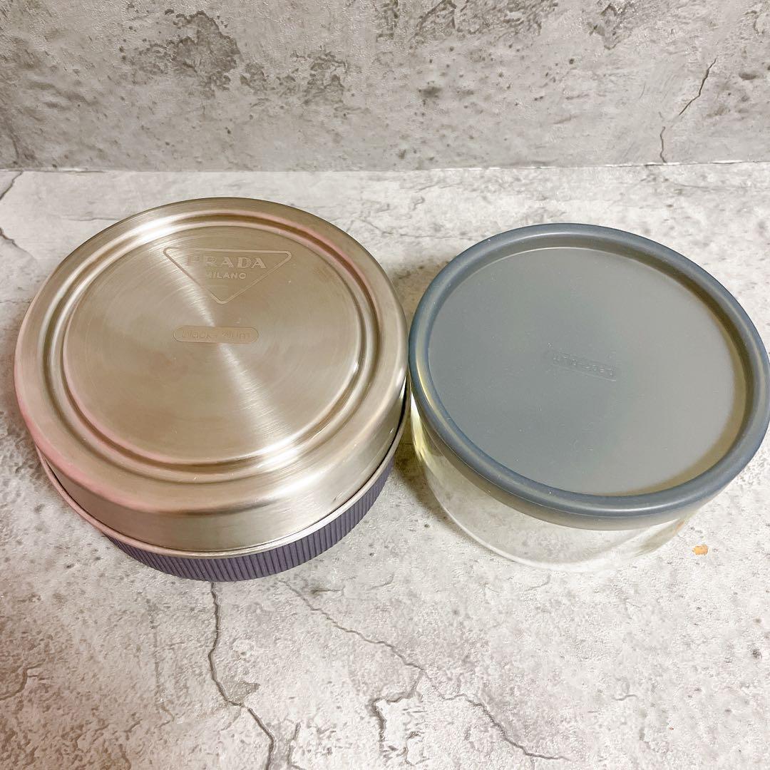 PRADA ガラス製ランチボウル 750ml プラダ ブラックブルム お弁当箱