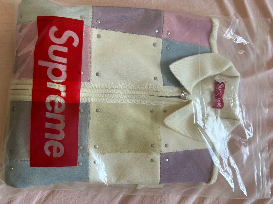 トップス SUPREME Studded Suede Zip Up Cardigan