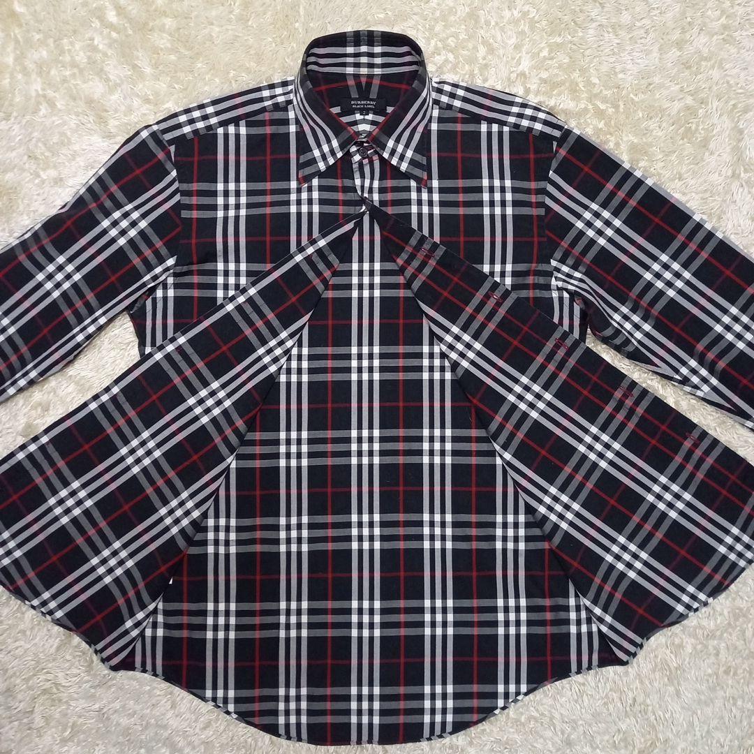 バーバリー　ブラックレーベル　ノバチェック　長袖シャツ　サイズ2(M)