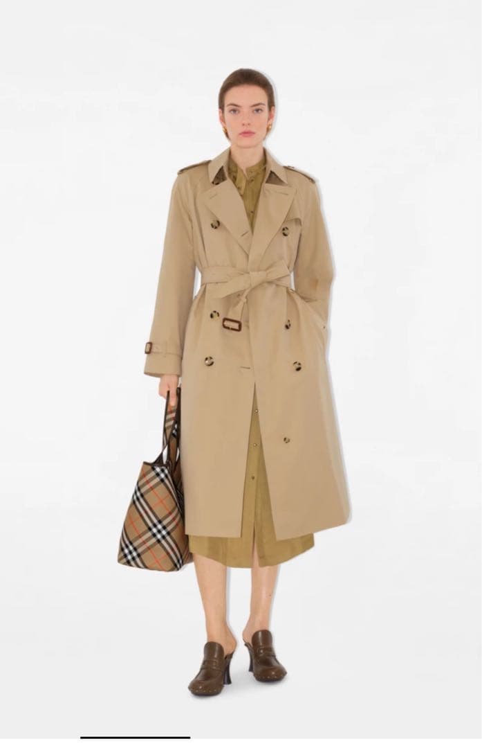 BURBERRY ロング ウォータールーヘリテージ トレンチコート　バーバリー