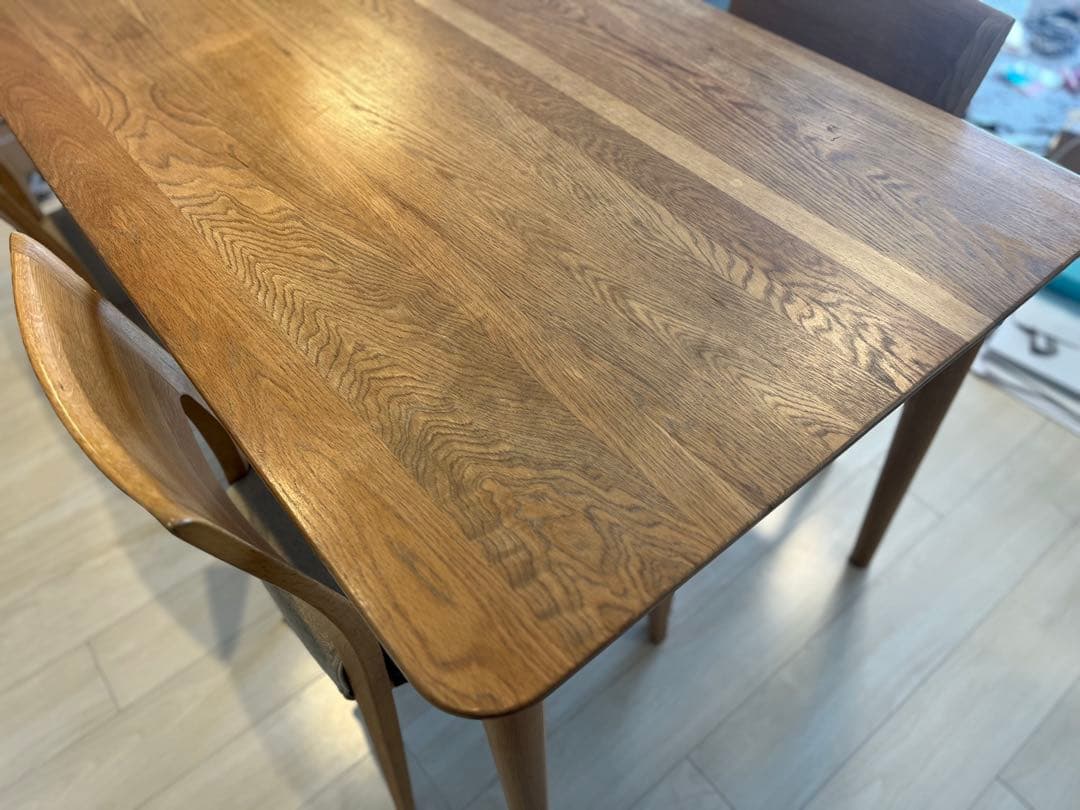 アクタス　ダイニングテーブル（椅子付きに変更）ナチュラルウッド