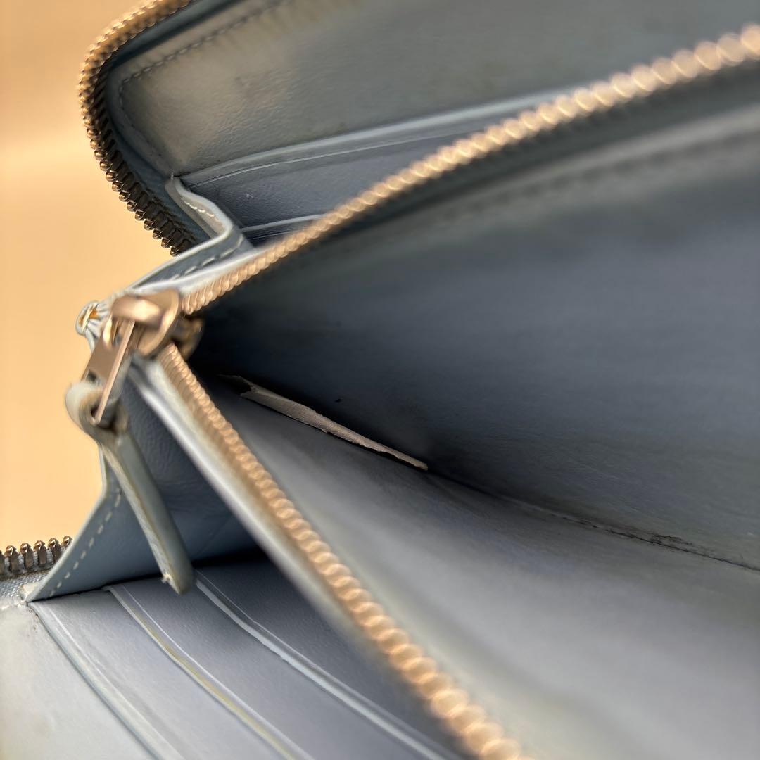 ◆正規品◆現行ボッティガヴェネタイントレチャート ラウンドファスナー長財布