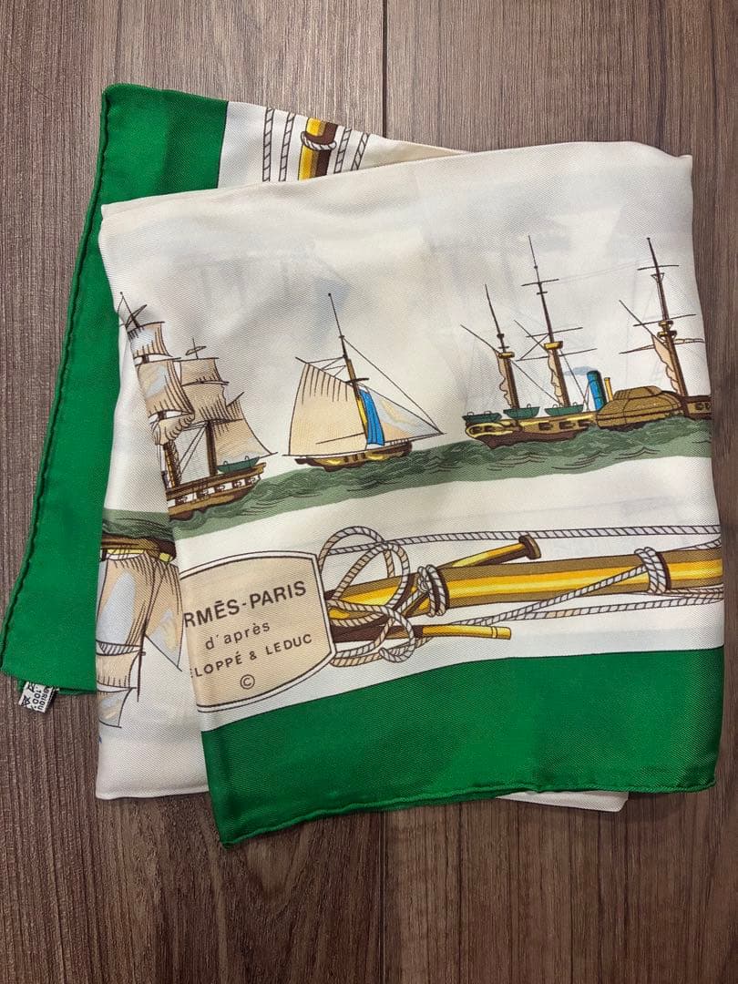 エルメス　HERMES 　スカーフ　カレ90　ヨット