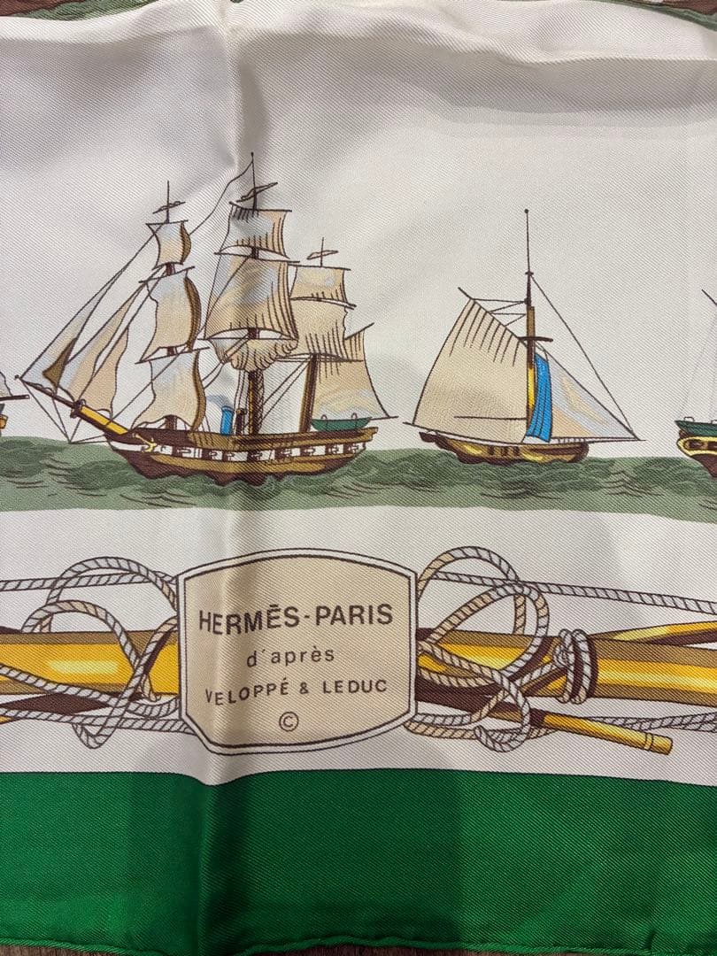 エルメス　HERMES 　スカーフ　カレ90　ヨット