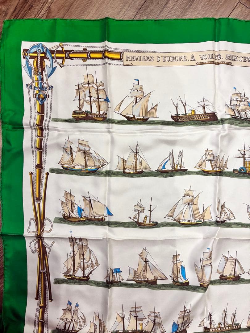 エルメス　HERMES 　スカーフ　カレ90　ヨット