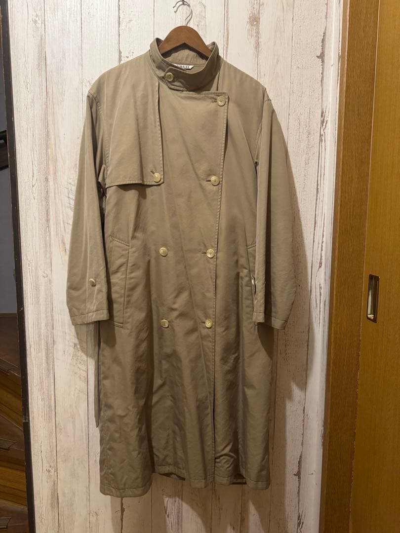 ジャケット・アウター AURALEE WASHED FINX CUPRO TWILL LONGCOAT