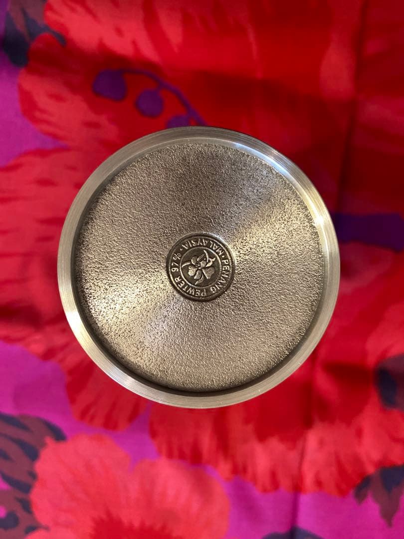 茶筒　錫　ピューター　ティーキャディー