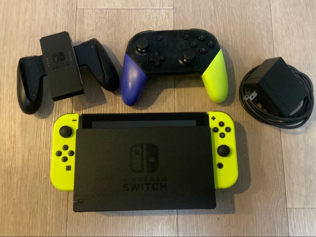 Nintendo Switch 本体 イエロー プロコン付 HDMIケーブル無し