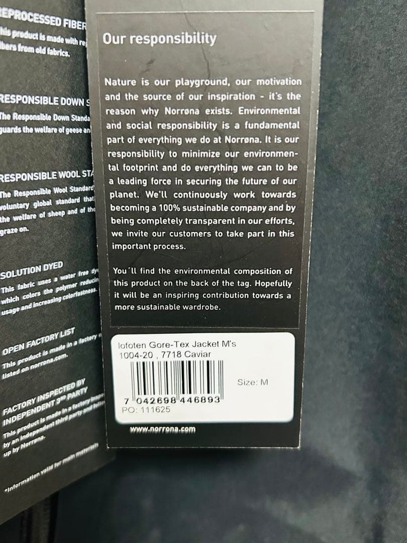 新品未使用 Norrona Lofoten GORE-TEX JKT BLK M