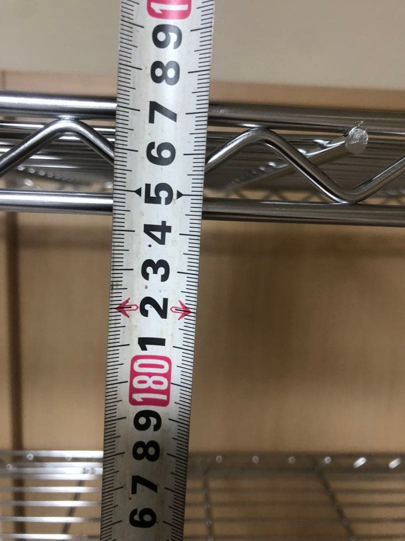 本日限定お値引‼️5段スチールラック 180cm キャスター付き