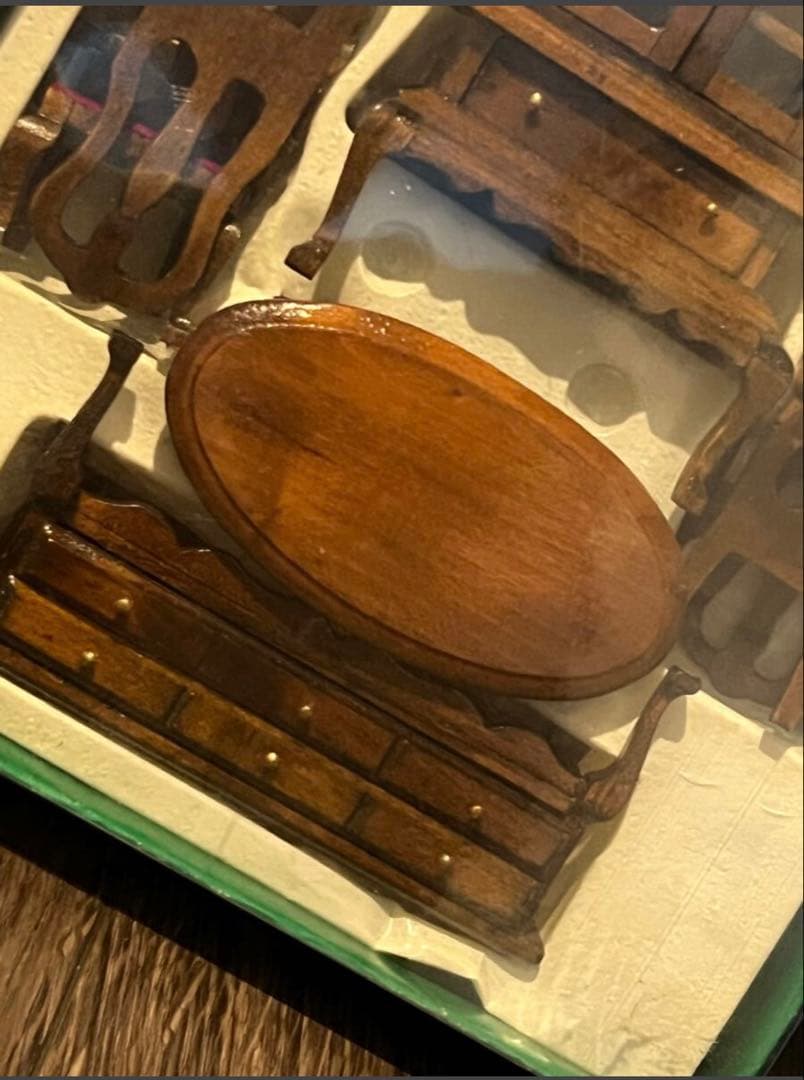 昭和レトロ 豪華ミニチュア家具 ドールハウス 3箱セット木製 洋風 アンティーク