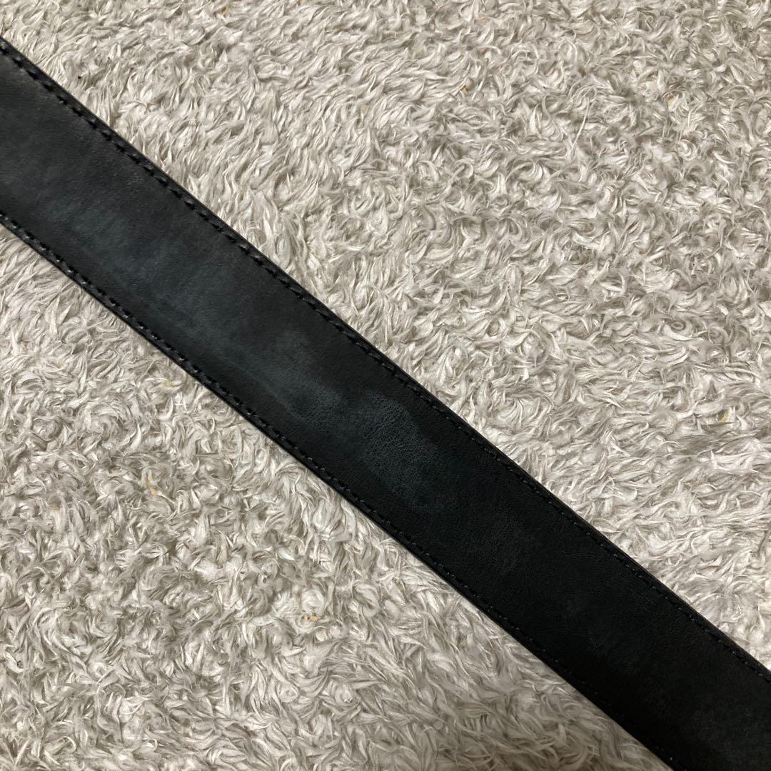 【新品タグ付箱入】バレンシアガ ベルト ★レザー.BBロゴバックル .ブラック