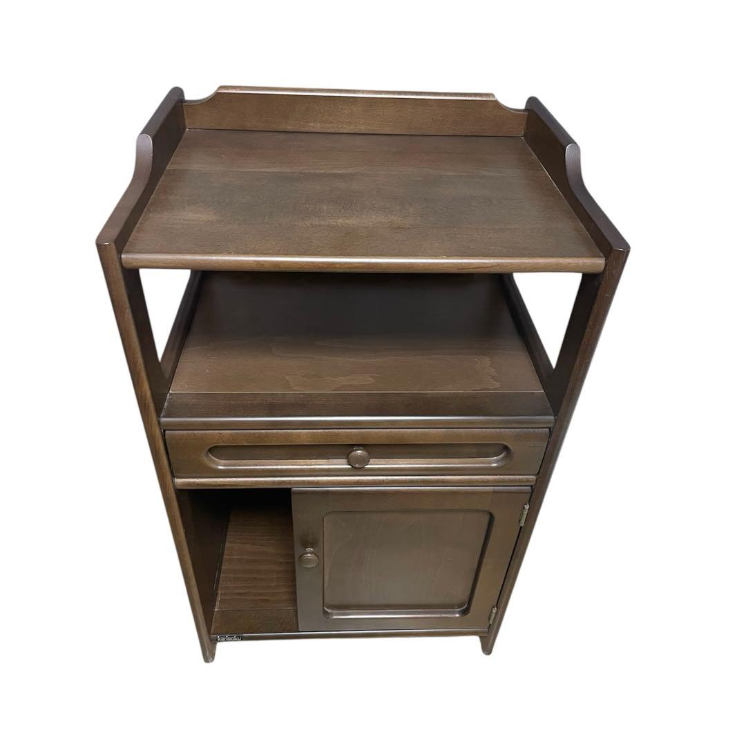 KARIMOKU カリモク　アンティーク家具　電話台　コンセント2口付き！