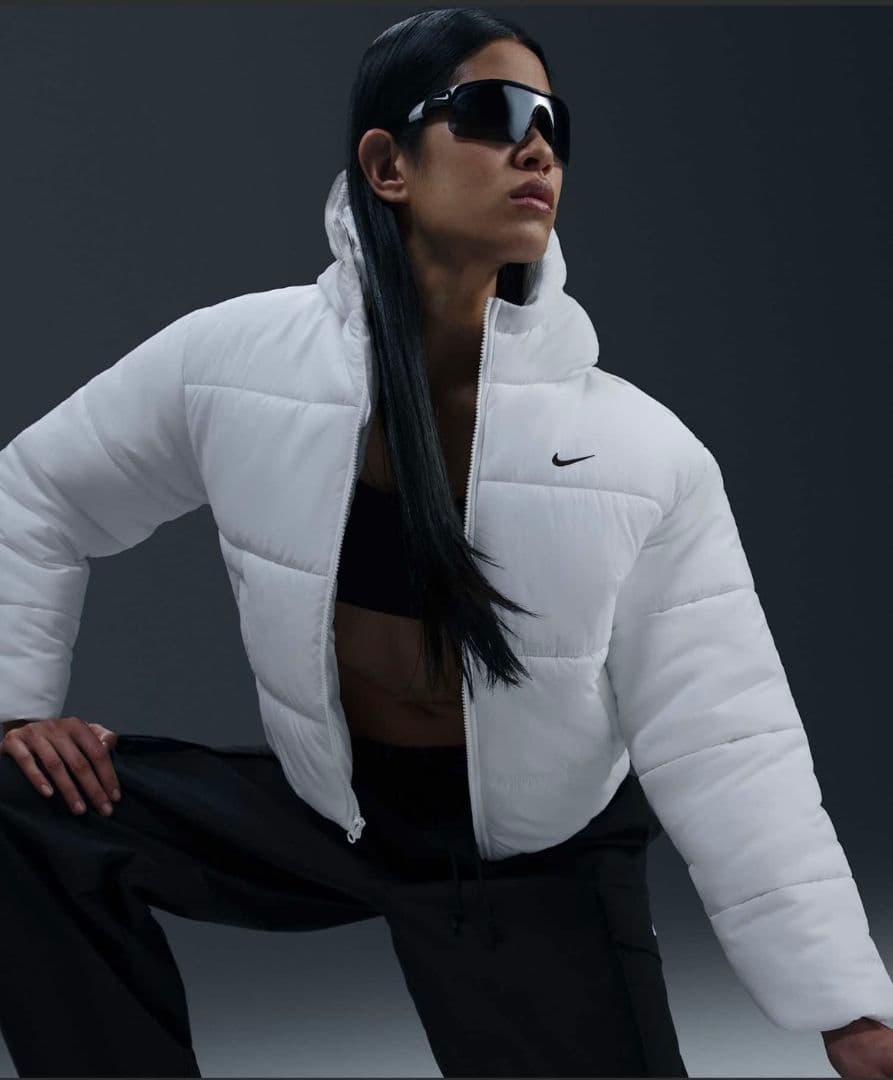 NIKE ナイキ M ダウンジャケット ホワイト レディース ショート丈