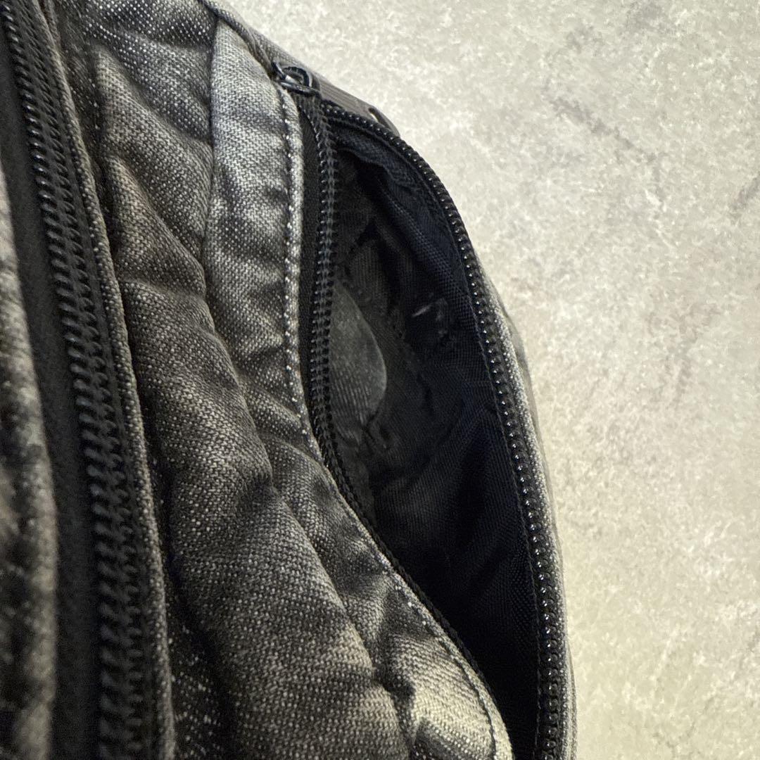 PORTER×B印 YOSHIDA ウエストバッグ ケミカルウォッシュ 黒