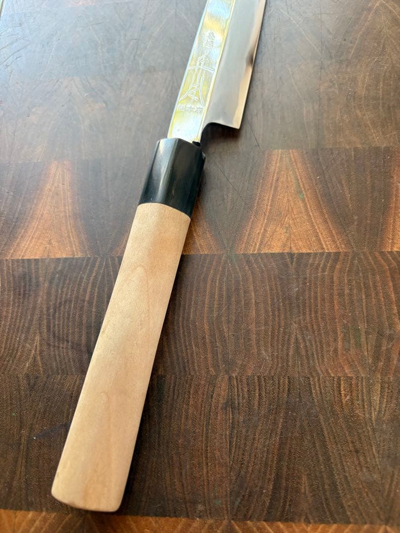 正本総本店　玉青鋼　切付　柳刃　270mm 9寸包丁　和包丁　研ぎ済　水牛柄