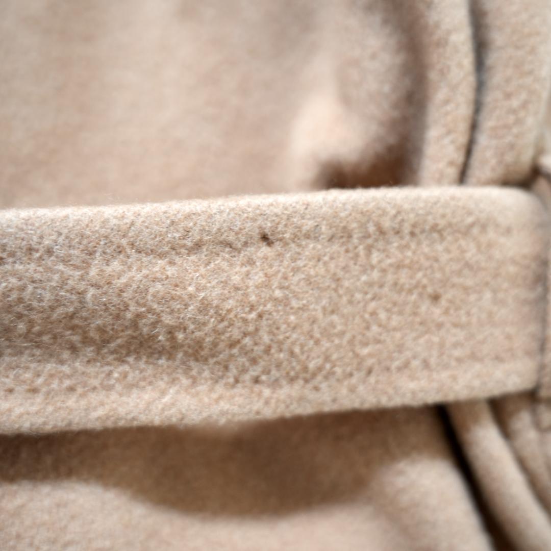 【美品】BURBERRY　キャメルヘアー100%ベルテッドロングコート　L相当