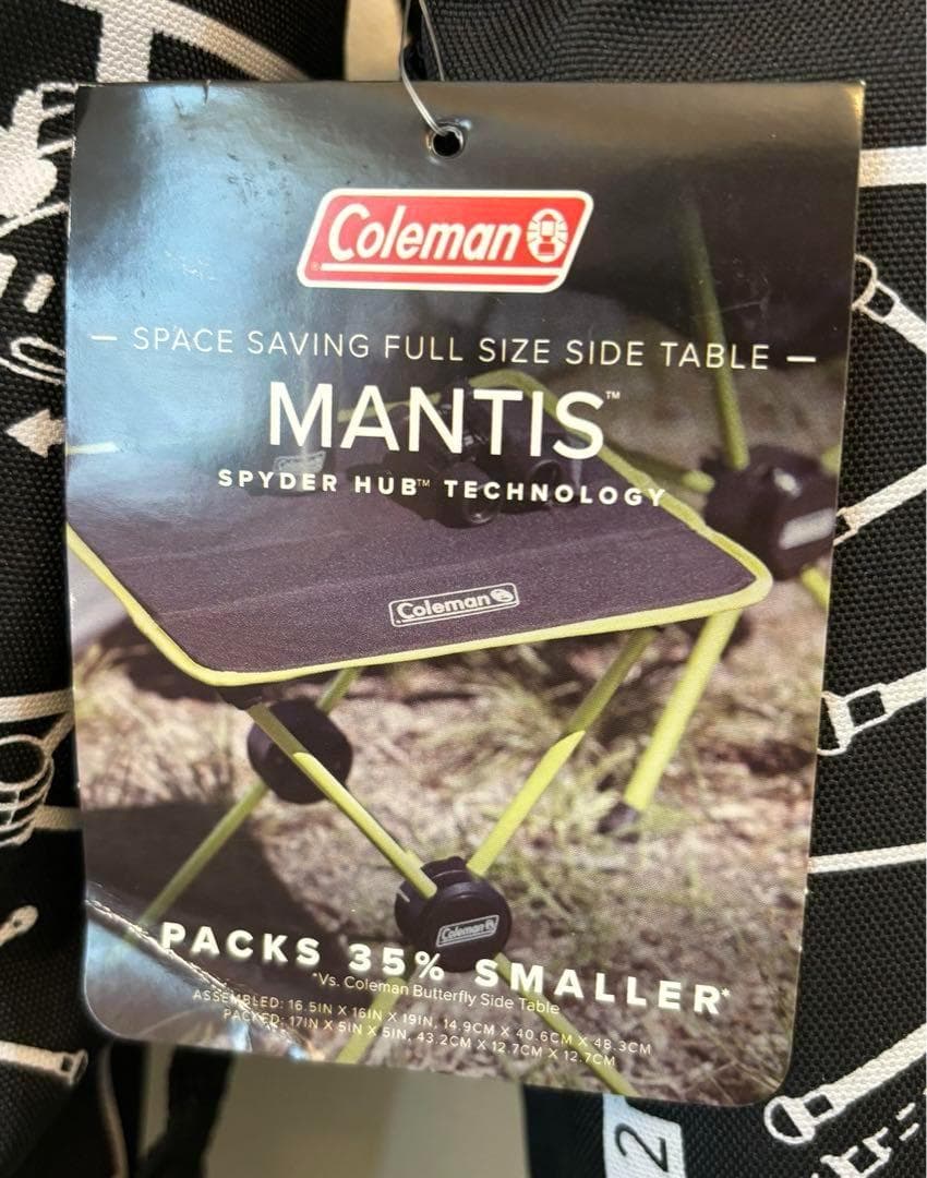 Coleman コールマン マンティスコンパクト サイドテーブル チェア セット