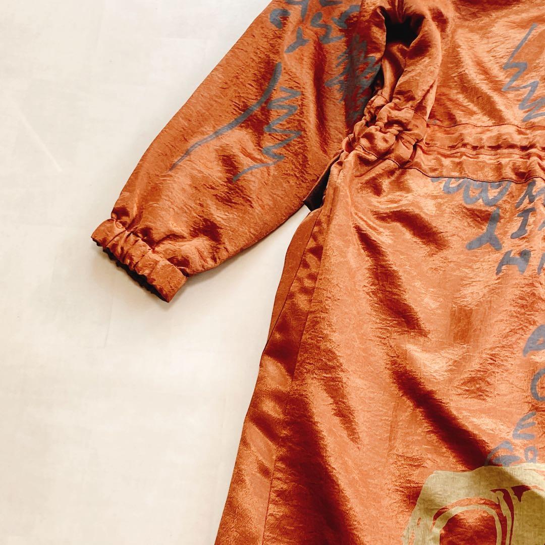 極美品 エイココンドウ ロングコート フーディ 光沢感 パーカー