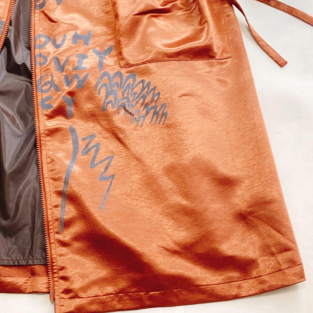 極美品 エイココンドウ ロングコート フーディ 光沢感 パーカー