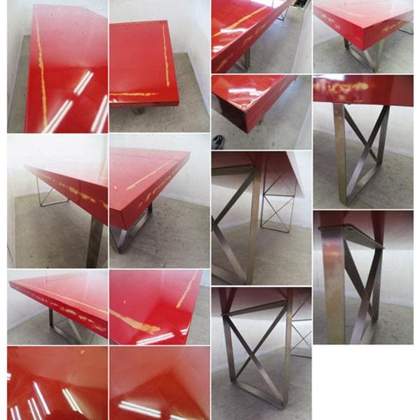 美品■名作■ロックストーン■ウルシ■岩倉榮利■ダイニングテーブル■漆塗り■