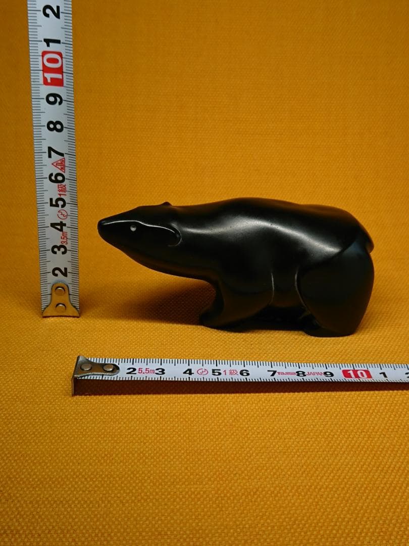 【美品】くま　石彫　彫像　カナダ　置物　インテリア　工芸品　美術品　A1004