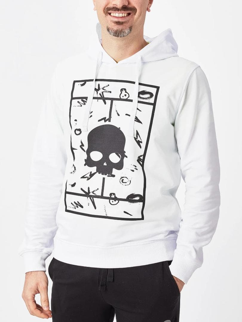 HYDROGEN（ハイドロゲン） COURT コート フーディ パーカー（白）