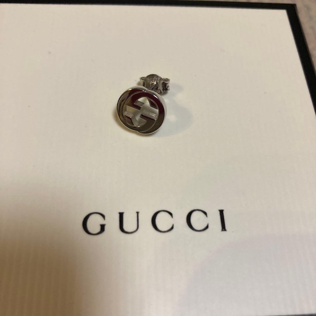 ☆美品☆ GUCCI グッチ インターロッキングG ピアス GG シルバー